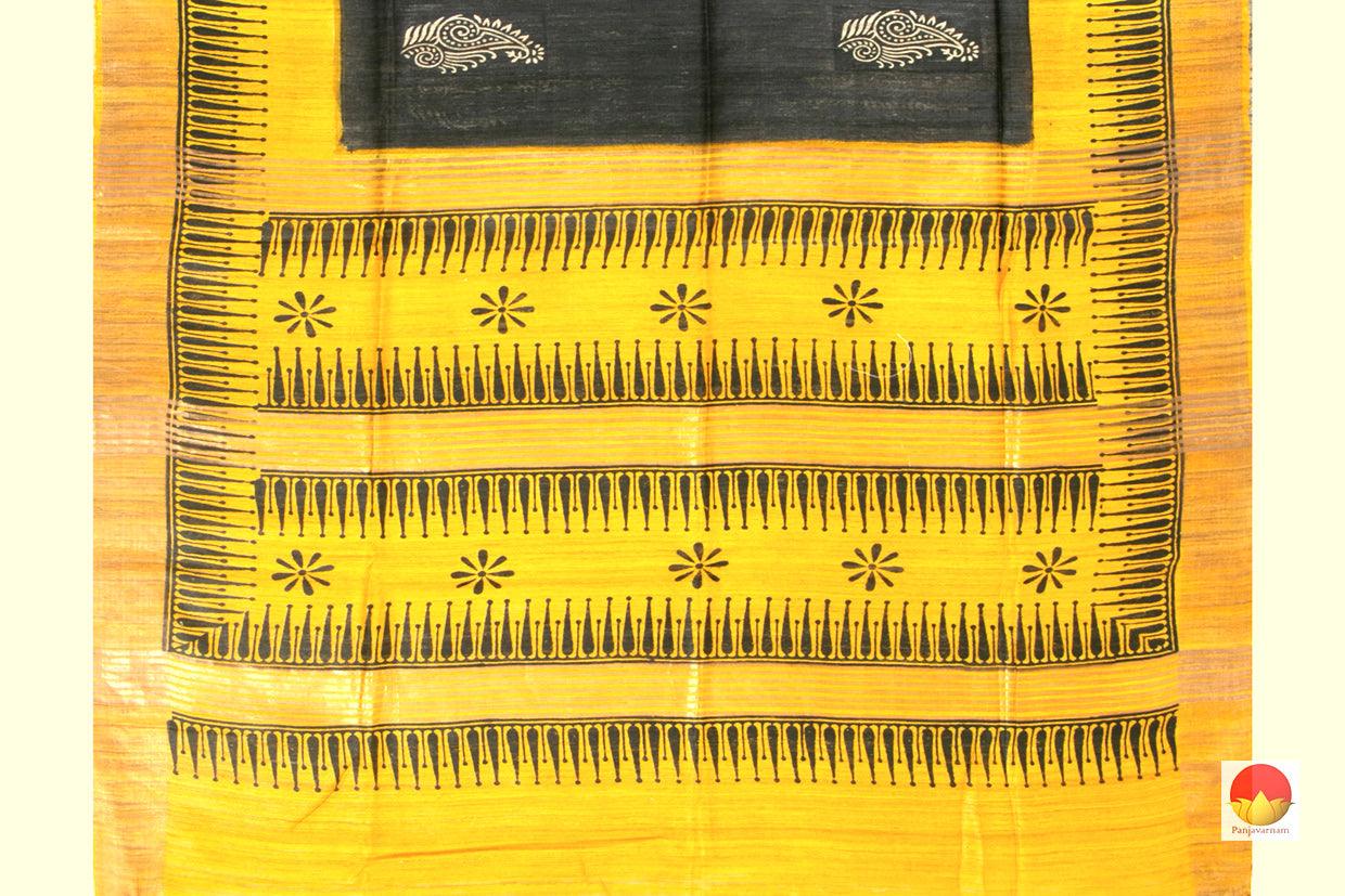 Tussar Silk Saree - Handwoven Pure Silk - PT 662 - Tussar Silk - Panjavarnam