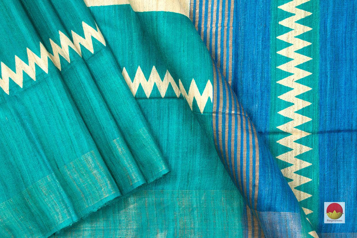Tussar Silk Saree - Handwoven Pure Silk - PT 664 - Tussar Silk - Panjavarnam
