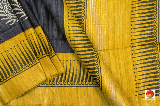 Tussar Silk Saree - Handwoven Pure Silk - PT 677 - Tussar Silk - Panjavarnam
