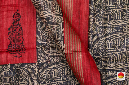 Tussar Silk Saree - Handwoven Pure Silk - PT 682 - Tussar Silk - Panjavarnam