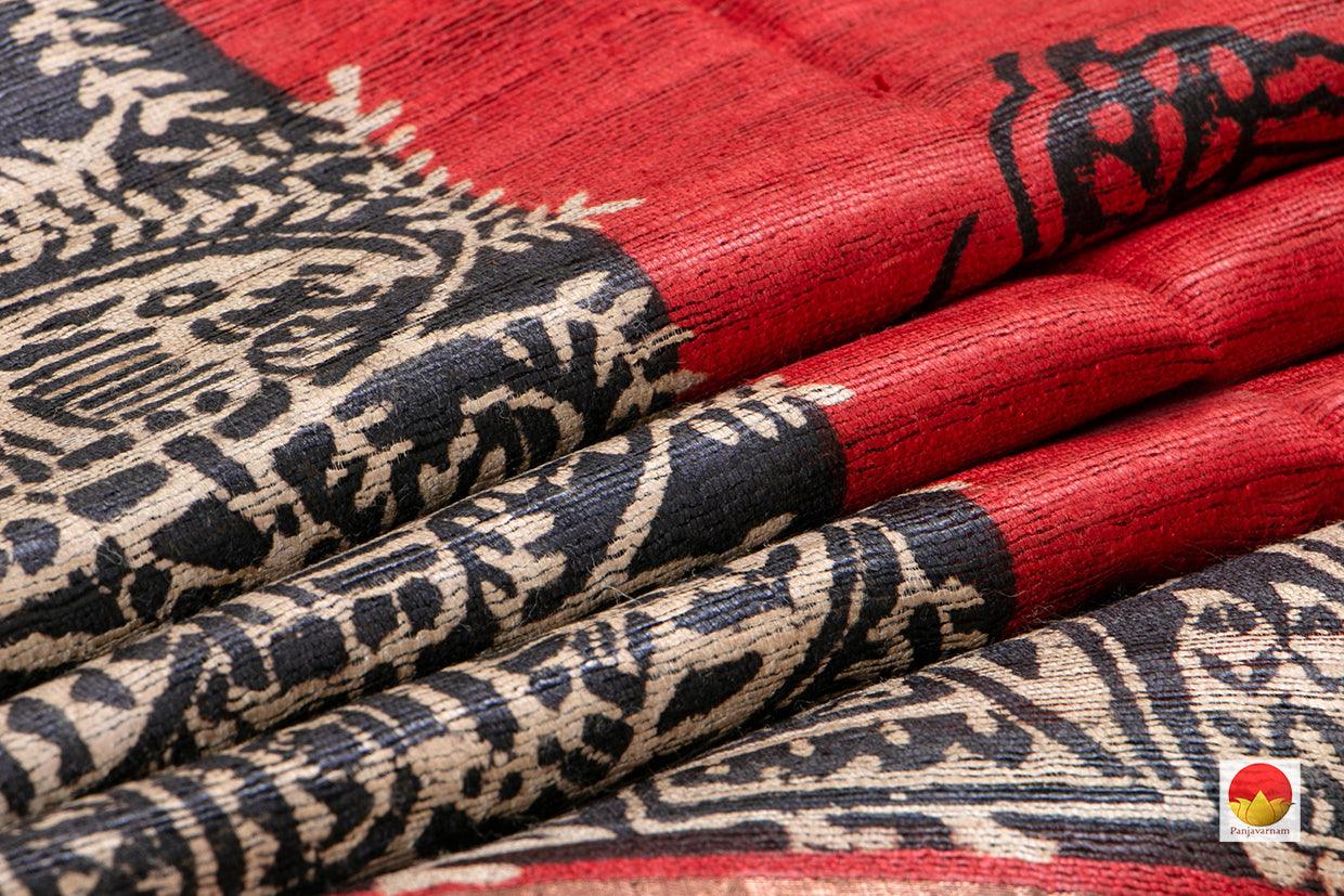 Tussar Silk Saree - Handwoven Pure Silk - PT 682 - Tussar Silk - Panjavarnam