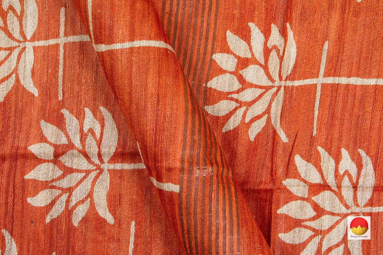 Tussar Silk Saree - Handwoven Pure Silk - PT 683 - Saris & Lehengas - Panjavarnam