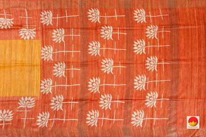Tussar Silk Saree - Handwoven Pure Silk - PT 683 - Saris & Lehengas - Panjavarnam