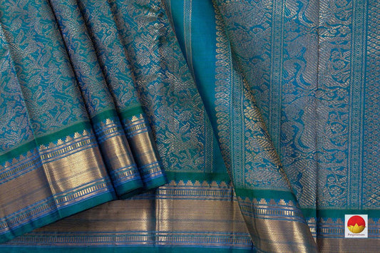 Vanasingaram - Kanchipuram Silk Saree - Handwoven Silk Saree - Pure Silk - Pure Zari - PV ABI 1640 - Silk Sari - Panjavarnam