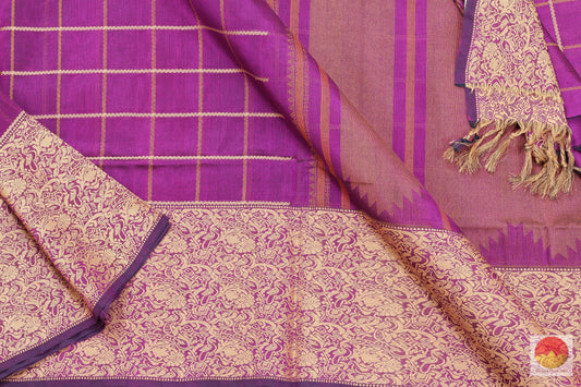 Vanasingaram Threadwork Border - Handwoven Silk Cotton Saree - KC 541 Archives - Silk Cotton - Panjavarnam
