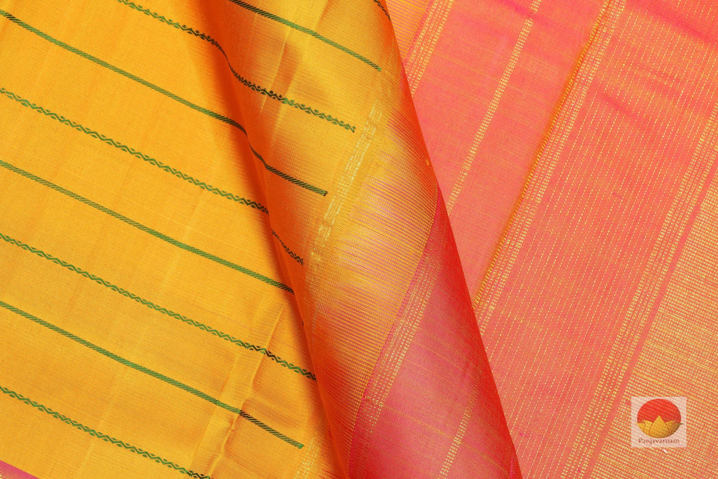 Veldhari Stripes - Handwoven Pure Silk Kanjivaram Saree - Pure Zari - PV G1661 Archives - Silk Sari - Panjavarnam
