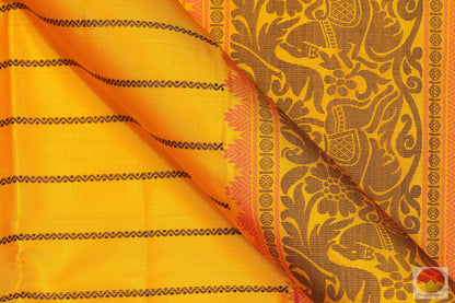 Veldhari Stripes - No Zari - Pure Silk Handwoven Kanjivaram Saree - PV 4679 - 1 Archives - Silk Sari - Panjavarnam