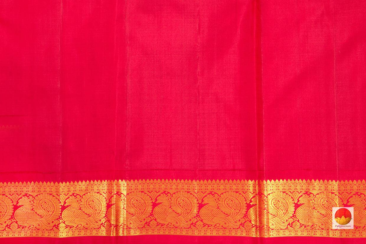 White Kanchipuram Silk Saree - Handwoven Pure Silk - Pure Zari - Ganga Jamuna Border - PV NYC 07 - Saris & Lehengas - Panjavarnam