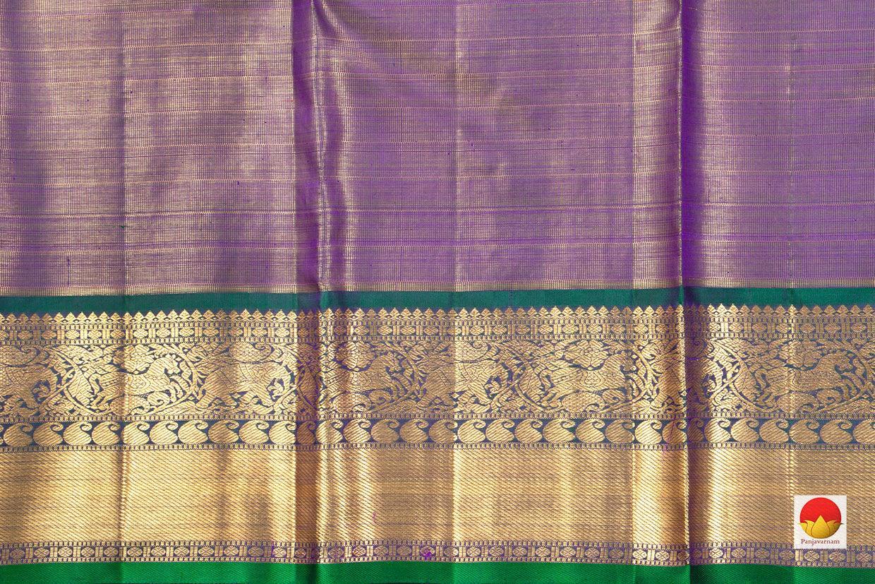 Yellow And Green Kanchipuram Silk Saree Handwoven Pure Silk Pure Zari Tissue Silk For wedding Wear PV NYC 468 - Silk Sari - Panjavarnam PV NYC 468