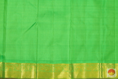 Yellow & Green - Korvai Border - Handwoven Kanjivaram Pure Silk Saree - Pure Zari - PV J 11220 Archives - Silk Sari - Panjavarnam