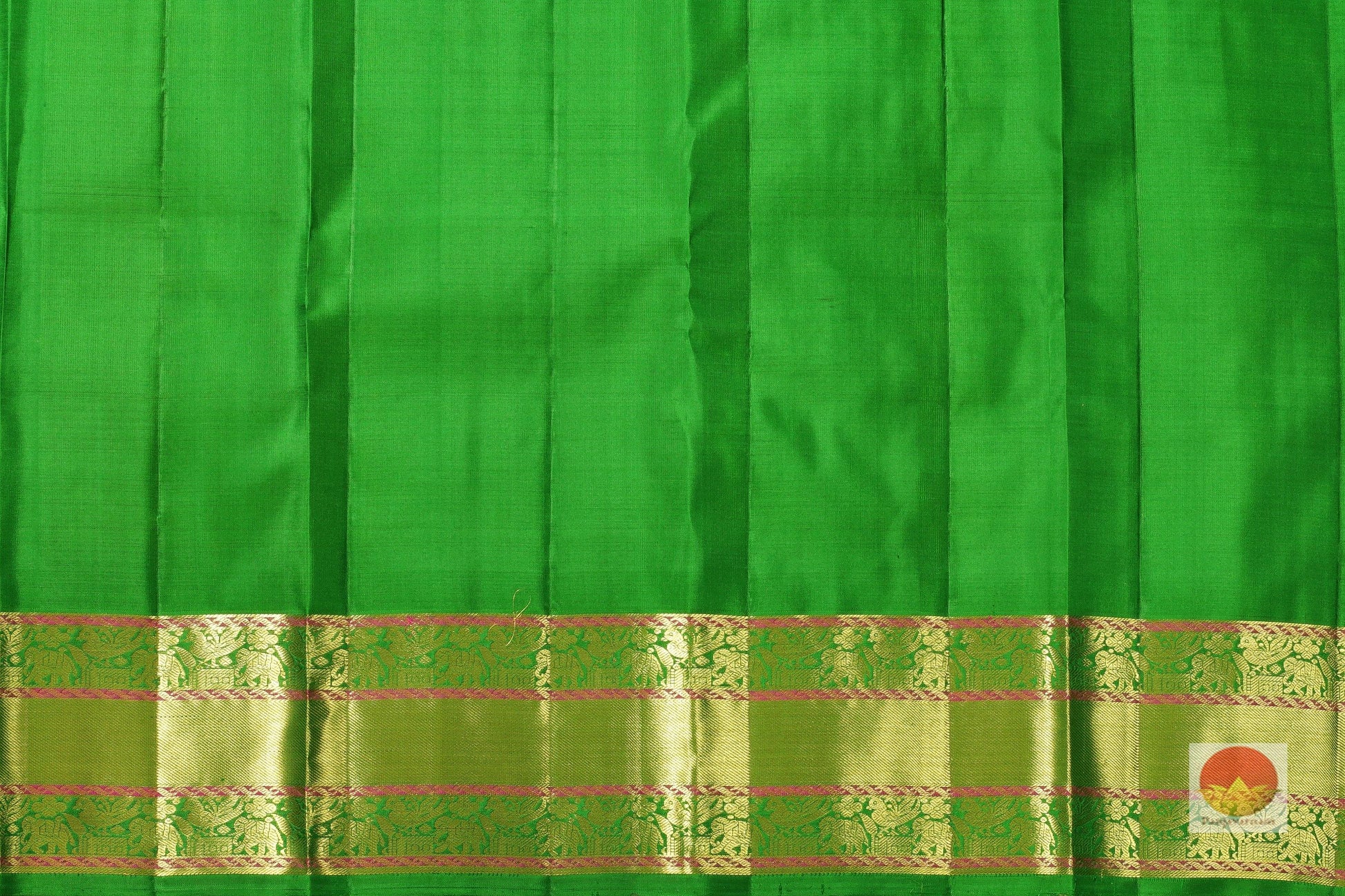 Yellow and Green Lite Weight Handwoven Pure Silk Kanjivaram Saree - PV L2 Archives - Silk Sari - Panjavarnam